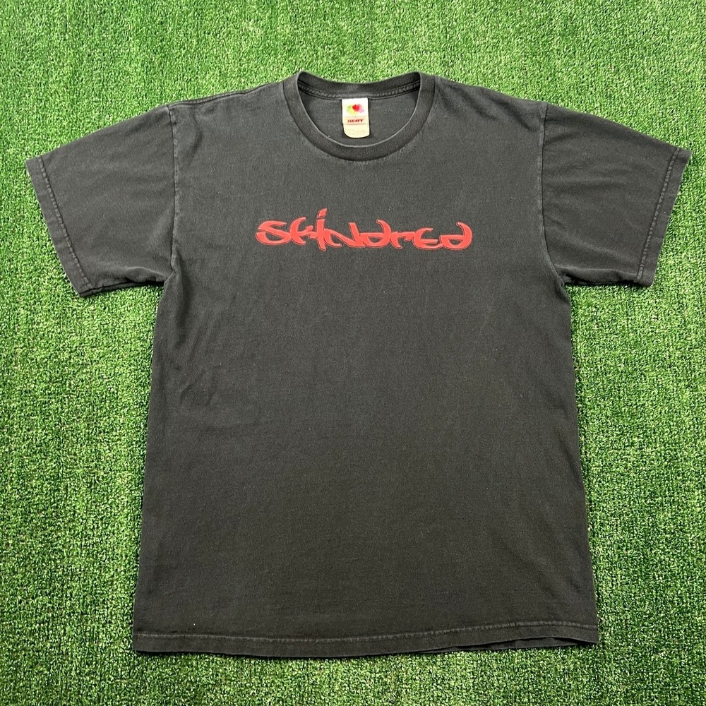 VTG Skindred Nobody Gets Out Alive Heavy Metal Band T-Shirt Men's L Faded Black - Picture 3 of 8